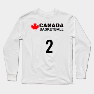 Canada Basketball Design 2 T-Shirt Gift Idea Long Sleeve T-Shirt
